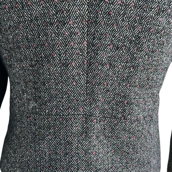 Chelsea28 (Nordstrom) Black Pink Accent Tweed Crop Open Front Blazer - Size S - Picture 4 of 14